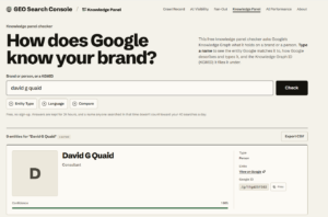 google knowledge graph search tool